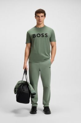 3D-logo T-shirt in cotton jersey, Light Green