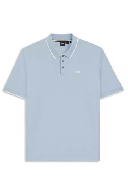 Cotton-piqué polo shirt with contrast logo