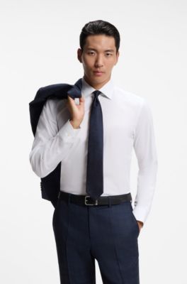 Ceinture Business r&eacute;versible en cuir italien, Noir