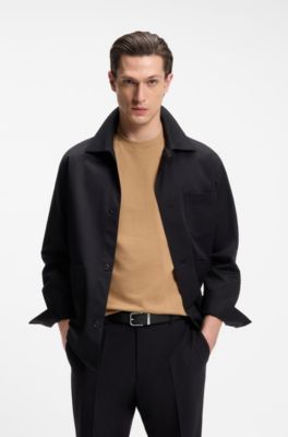 Cintur&oacute;n business reversible en piel italiana, Negro