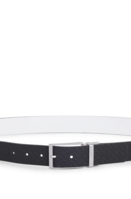 Reversible belt in Italian leather, Black