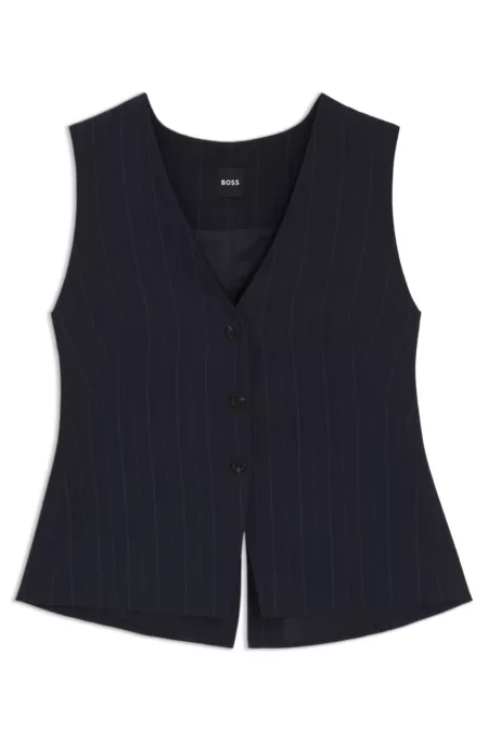 Single-breasted waistcoat with pinstripe