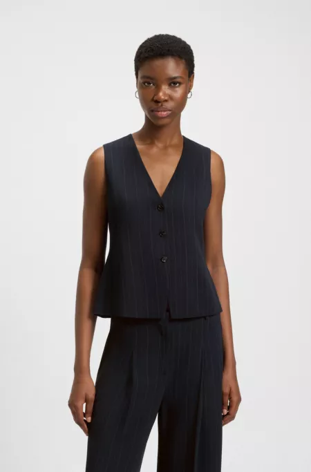 Single-breasted waistcoat with pinstripe