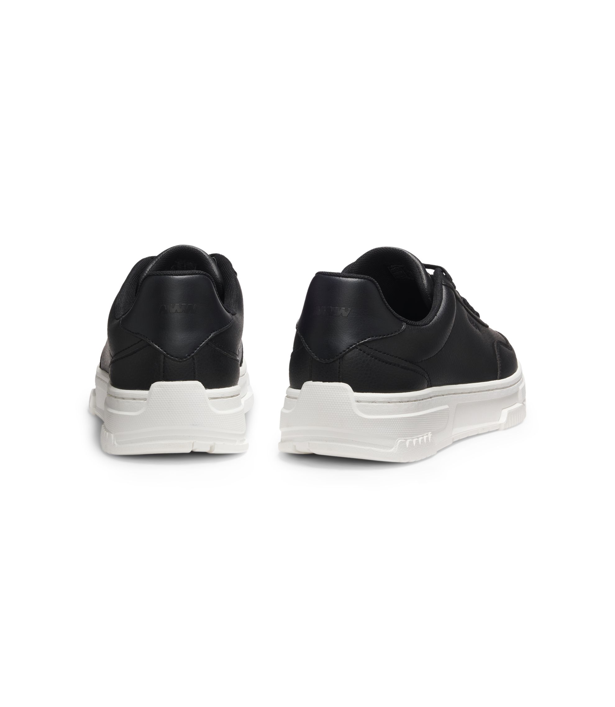 HUGO - Zigzag-stitching trainers in faux leather - Black