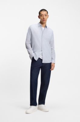 Deportivas de piel sint&eacute;tica con detalles de malla, Blanco