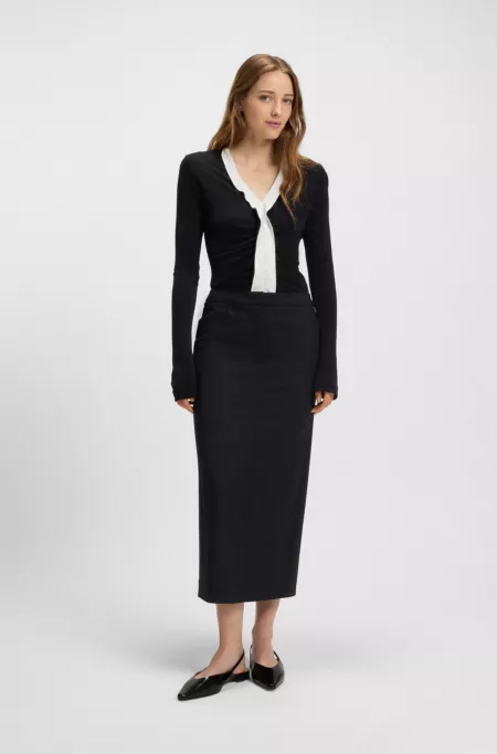 Slingback ballerina pumps in leather