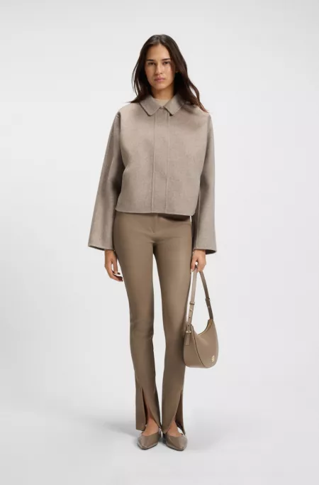 Slingback ballerina pumps in leather