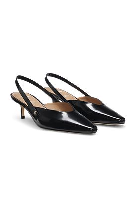Escarpins en cuir à talon ouvert et semelle intérieure confortable GAIT-TECH®