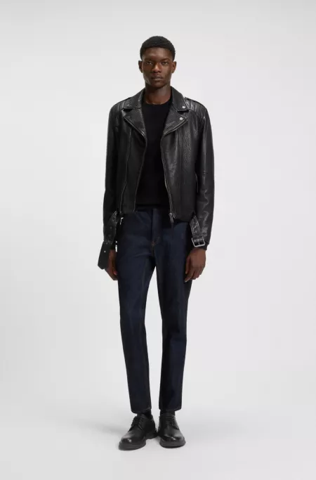 Monogram-heel Derby shoes in leather