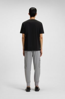 Dog-artwork T-shirt in cotton jersey, Black