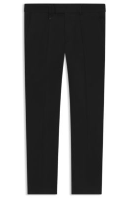 BOSS x ASTON MARTIN chinos in cotton, cashmere and stretch, Black