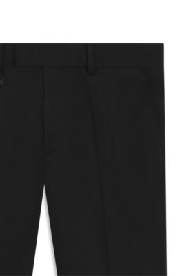 BOSS x ASTON MARTIN chinos in cotton, cashmere and stretch, Black