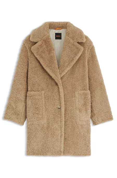 Teddy coat with adjustable collar