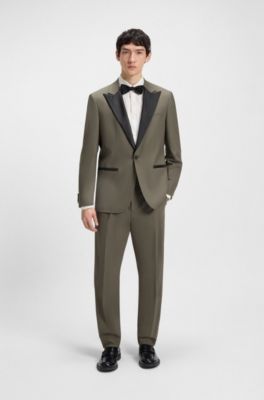 Mocasines de piel con ribete de antifaz, Negro