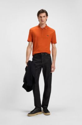 BOSS x ASTON MARTIN polo shirt with nubuck logo