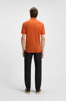 Polo avec logo en nubuck BOSS&nbsp;x&nbsp;ASTON&nbsp;MARTIN, Marron