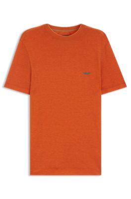 Camiseta BOSS x ASTON MARTIN con logo de nobuk, Marr&oacute;n
