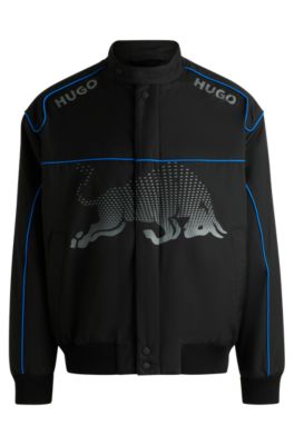 Veste d&eacute;perlante HUGO&nbsp;x&nbsp;RB &agrave; motif taureau graphique en d&eacute;grad&eacute;, Noir