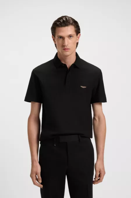 BOSS x ASTON MARTIN polo shirt in cotton and silk