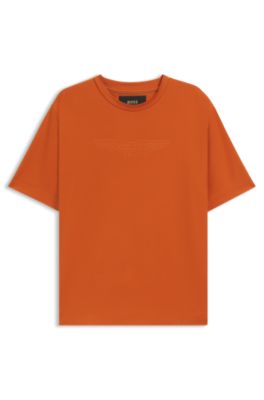 Camiseta BOSS x ASTON MARTIN con logo grabado, Naranja