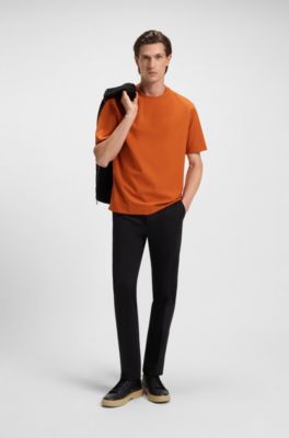 Camiseta BOSS x ASTON MARTIN con logo grabado, Naranja
