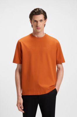 Camiseta BOSS x ASTON MARTIN con logo grabado, Naranja
