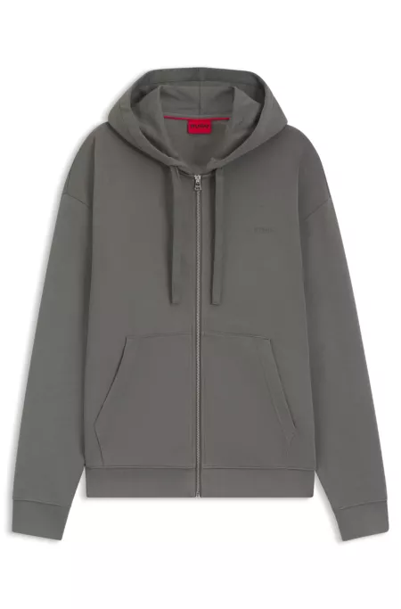 Relaxed-fit hoodie in cotton terry with logo detail