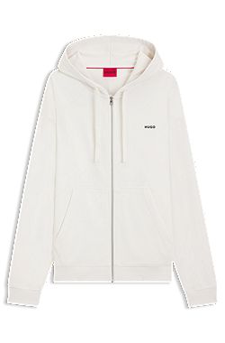 Relaxed-fit hoodie in cotton terry with printed logo