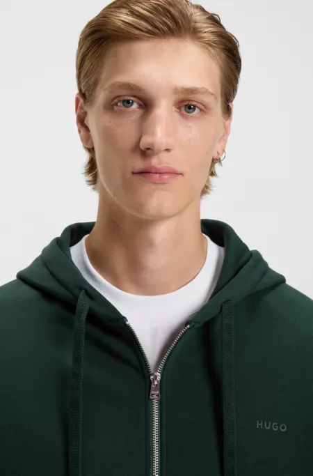 Relaxed-fit hoodie in cotton terry with logo detail