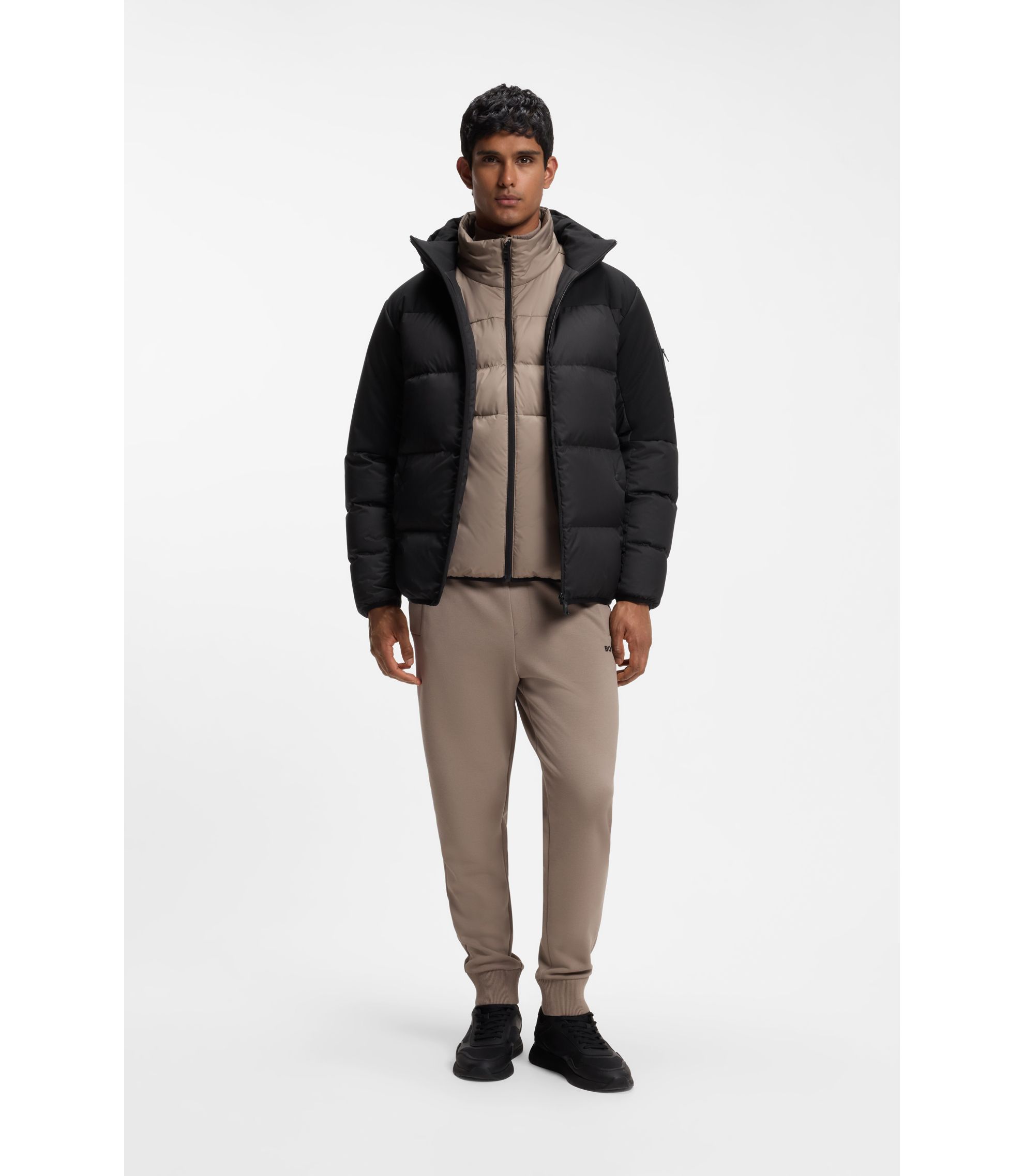 BOSS - Water-repellent jacket with down filling and detachable