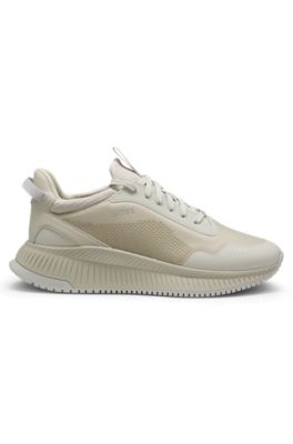 Deportivas TTNM EVO con suela estriada, Beige claro