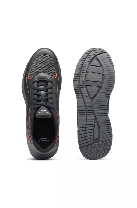 Porsche x BOSS trainers with mesh and leather