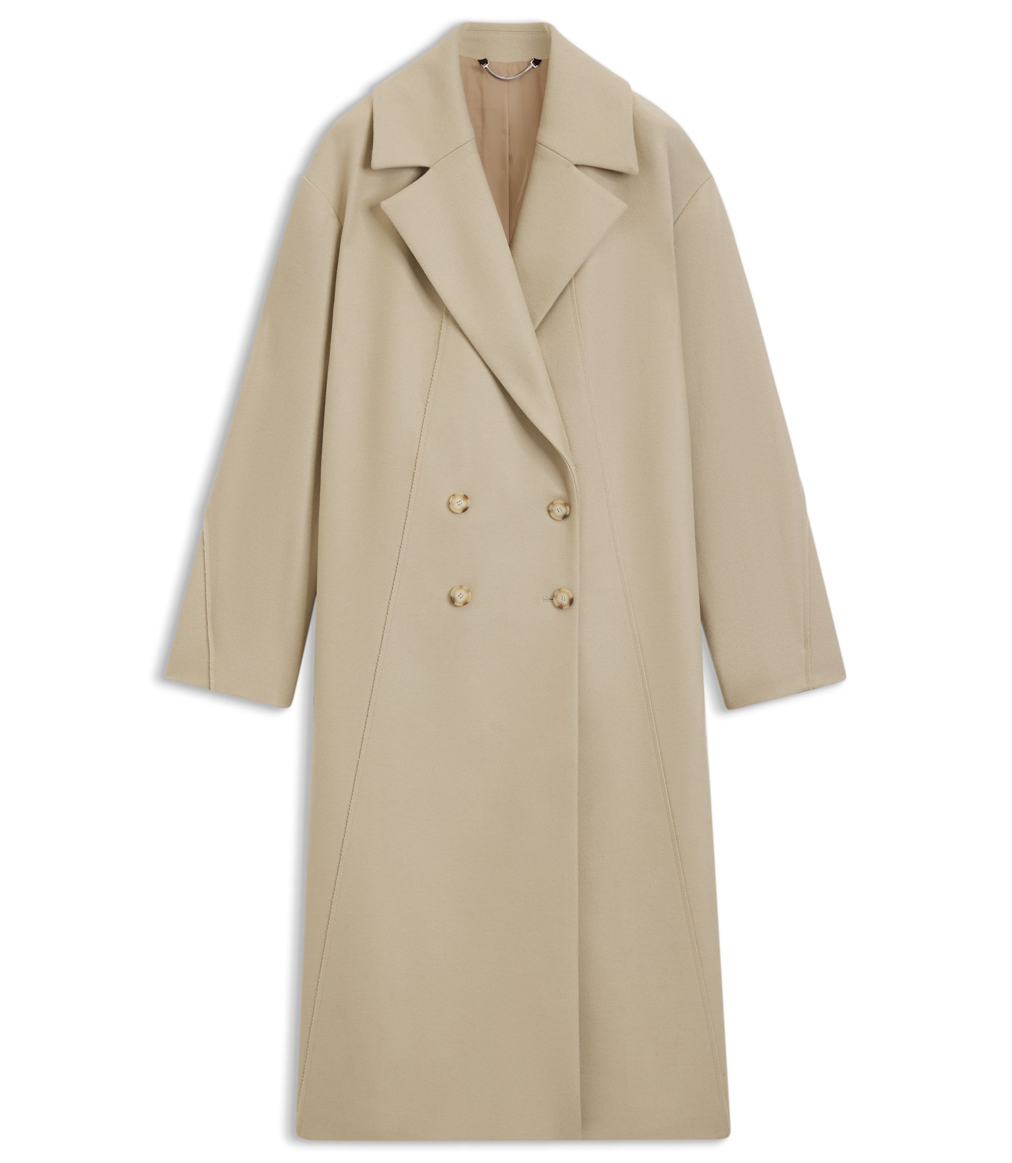 BOSS - Double-breasted coat in virgin wool and cashmere - Light Beige