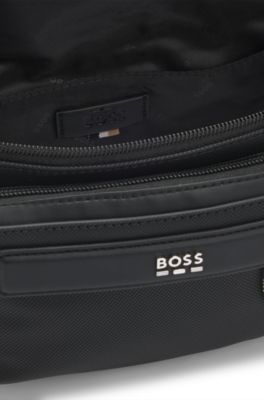 Belt bag with logo trim, Black
