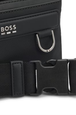 Belt bag with logo trim, Black