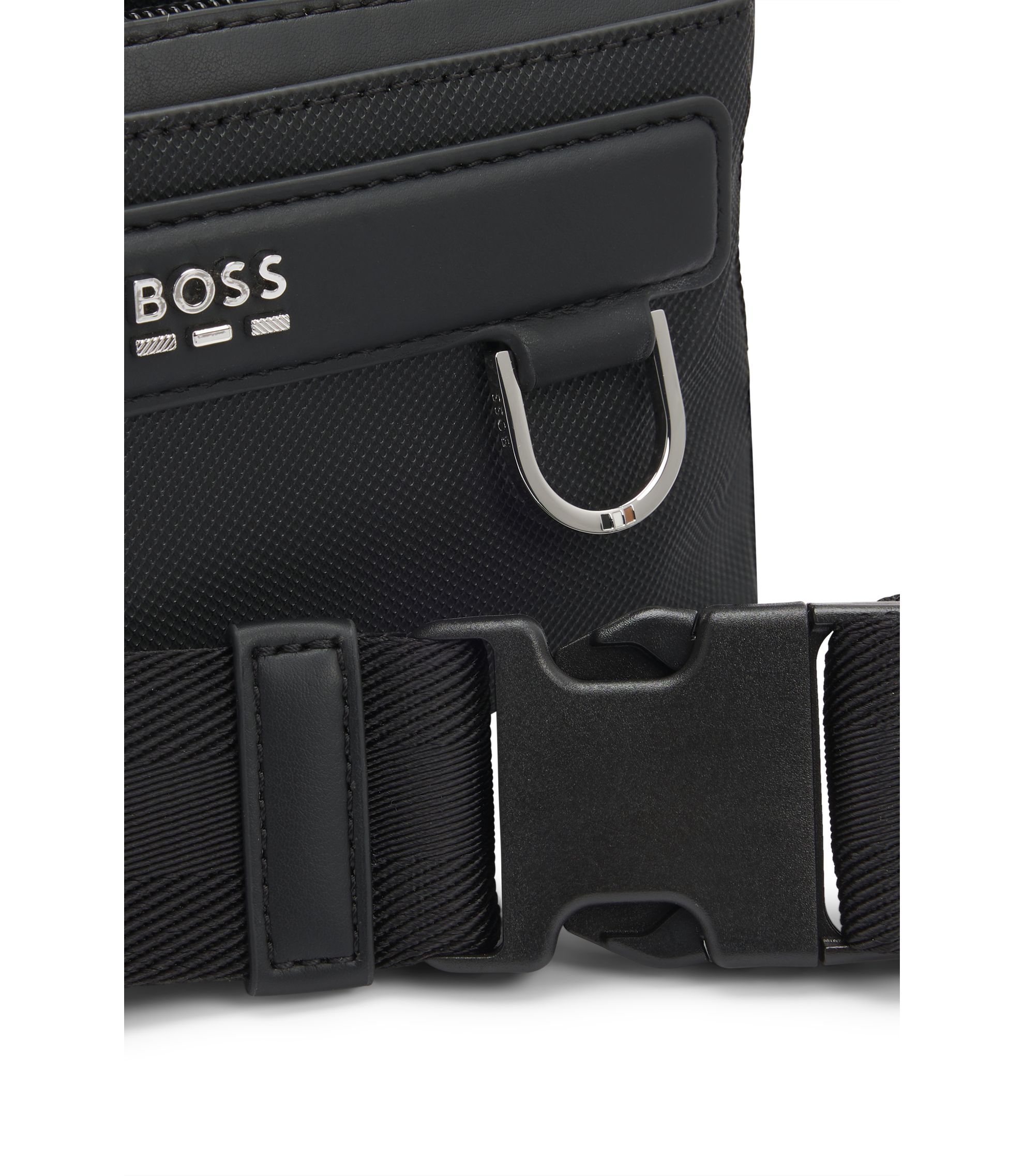 BOSS Belt bag with logo trim Black