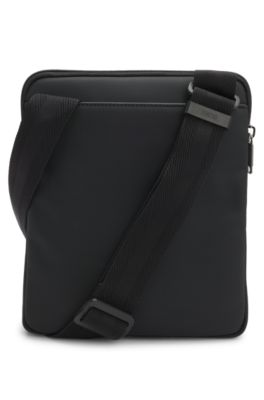 Reporter bag with structured and plain finishes, Black