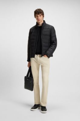 Reporter bag with structured and plain finishes, Black