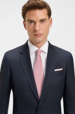 Camisa slim fit BECKHAM x BOSS en popel&iacute;n de algod&oacute;n, Blanco