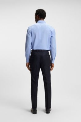 Chemise Slim BECKHAM&nbsp;x&nbsp;BOSS en popeline de coton, bleu clair