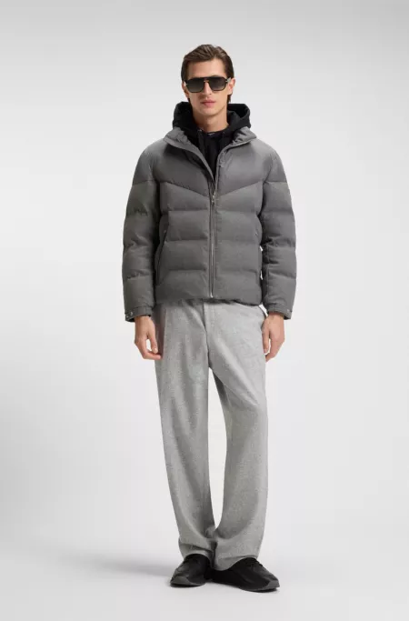 Brushed-flannel jacket with waterproof finish