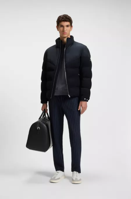 Brushed-flannel jacket with waterproof finish