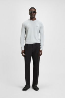 Low-top trainers with suede and faux leather, Black