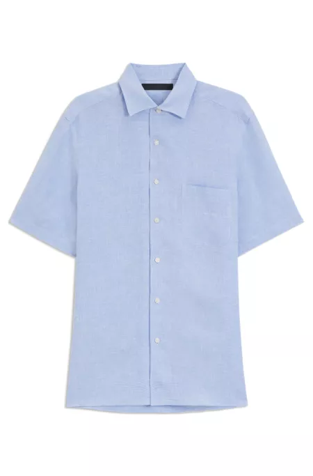 BECKHAM x BOSS regular-fit shirt in linen