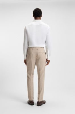 Chemise Regular BECKHAM&nbsp;x&nbsp;BOSS en lin, Blanc