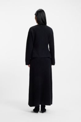 Knitted cardigan with tie closure, Dark Blue