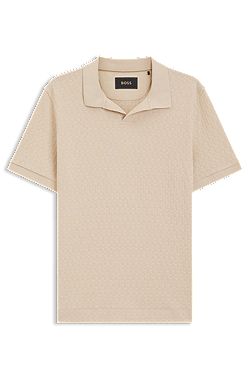 Polo de algodón elástico italiano con cuello abierto