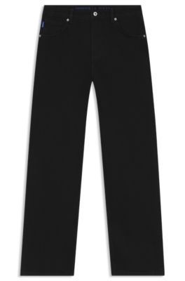 Jeans relaxed fit de denim negro, Negro
