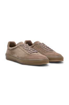 BECKHAM x BOSS suede trainers, Khaki