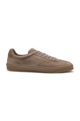 BECKHAM x BOSS suede trainers, Khaki